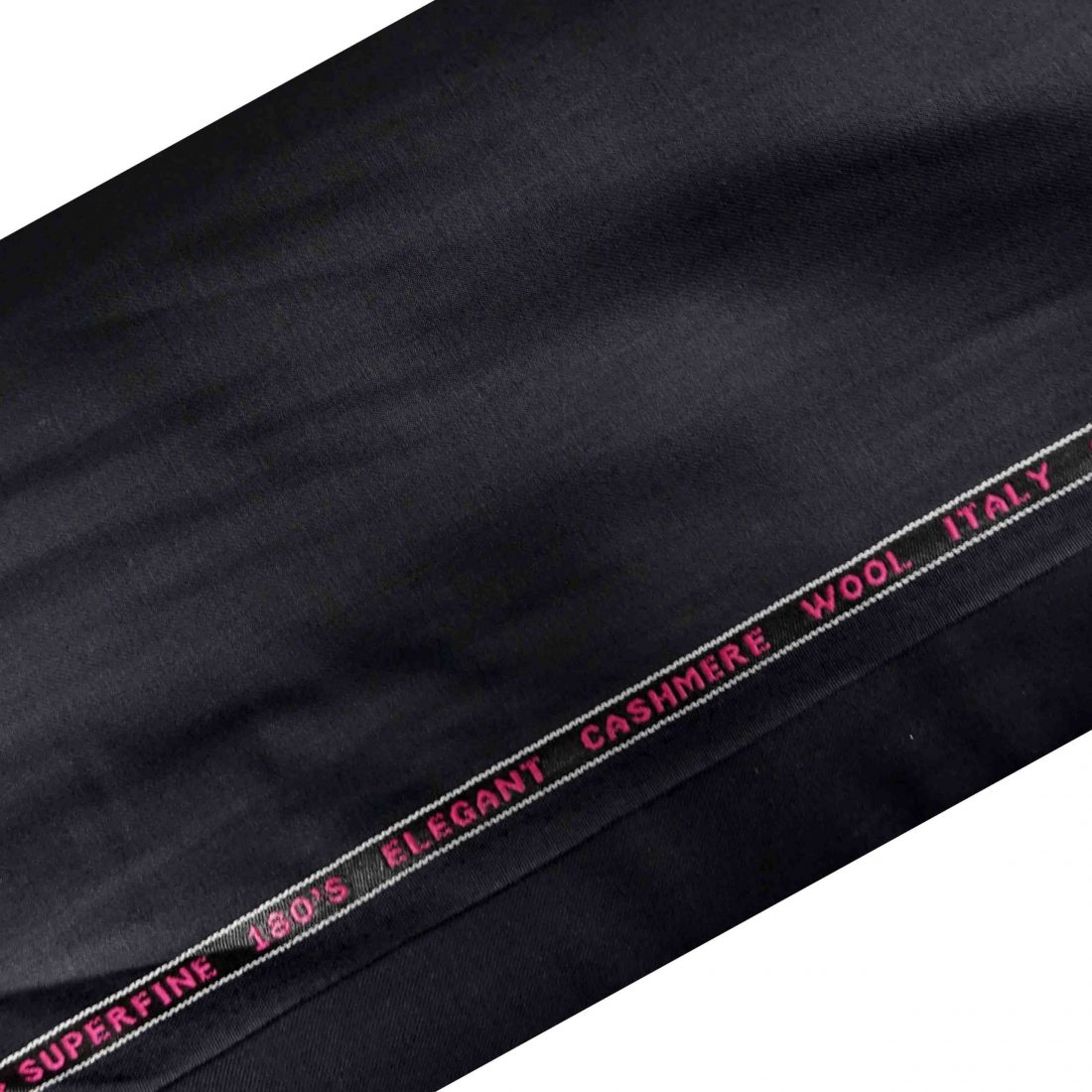 Black Suiting Fabric Cashmere Wool Made In Italy